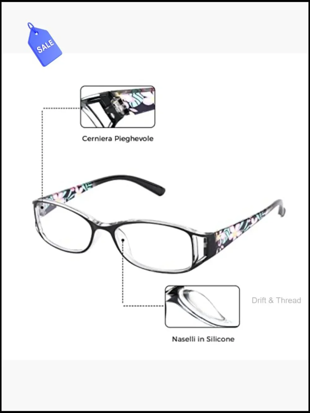 6 Pairs Reading Glasses Fashion Anti-Blue Light HD Resin